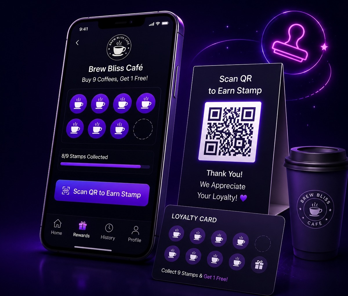 Digital Stamp Card – QR Based Loyalty Program
