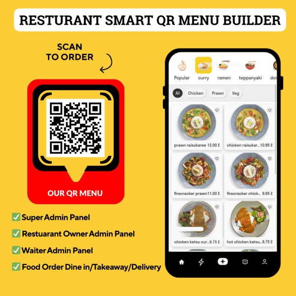 RESTAURANT SMART QR MENU BUILDER